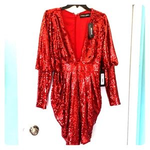 NWT red sequin dress